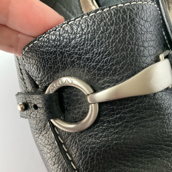 Ariat Black Leather Women Loafers Size 6.5 B - Picture 9 of 10